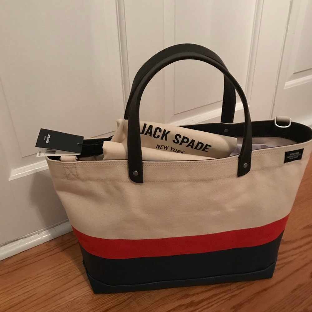 Jack Spade Horizon Stripe Coal Bag - New with Tags